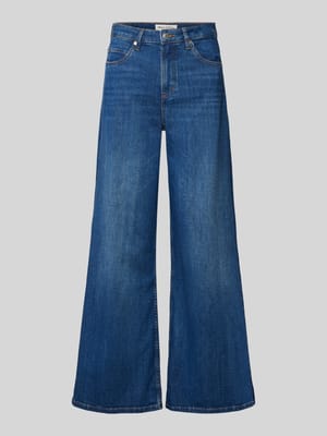 High Rise Jeans aus Baumwoll-Mix mit ausgestelltem Bein Shop The Look MANNEQUINE