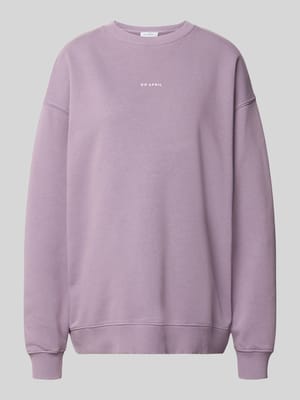 Oversized Sweatshirt mit Rundhalsausschnitt und Logo Shop The Look MANNEQUINE
