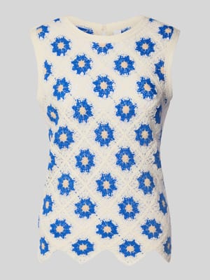 Top z dzianiny z okrągłym dekoltem model ‘BALIS’ Shop The Look MANNEQUINE