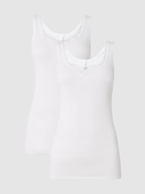 Trägertop mit Spitze im 2er-Pack Shop The Look MANNEQUINE