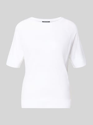 T-Shirt aus Lyocell-Baumwoll-Mix mit Rundhalsausschnitt Shop The Look MANNEQUINE