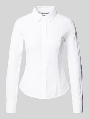 Slim Fit Bluse mit durchgehender Knopfleiste Shop The Look MANNEQUINE