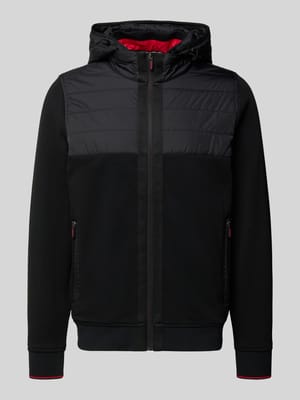 Regular fit sweatjack met gevoerde opstaande kraag Shop The Look MANNEQUINE