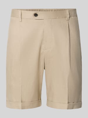 Bermudas aus Leinen-Mix mit Gesäßtaschen Shop The Look MANNEQUINE