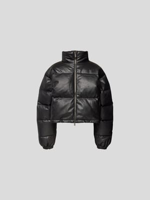 Lederjacke mit Steppnähten Shop The Look MANNEQUINE