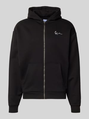 Sweatjack met labelstitching Shop The Look MANNEQUINE