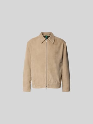 Regular Fit Jacke aus echtem Ziegenleder Shop The Look MANNEQUINE