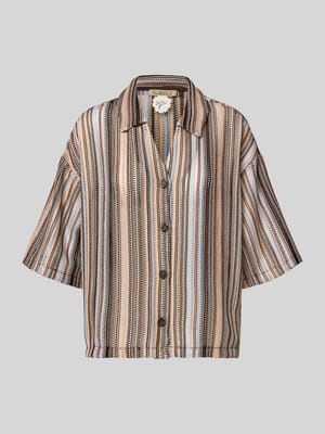 Boxy Fit Bluse mit V-Ausschnitt Shop The Look MANNEQUINE