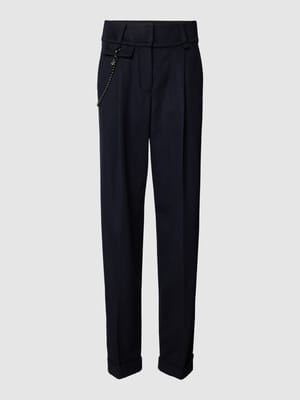 Stoffen broek met kasjmier en persplooien Shop The Look MANNEQUINE