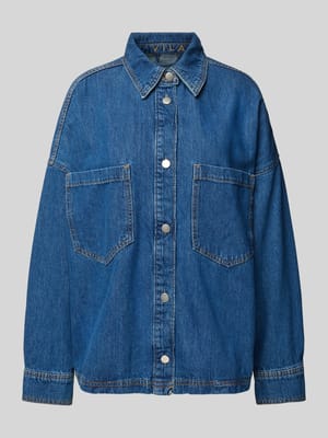 Jeansjack met platte kraag, model 'CREEK' Shop The Look MANNEQUINE