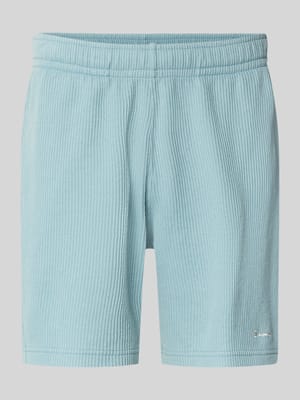 Shorts mit Strukturmuster und elastischem Bund Shop The Look MANNEQUINE