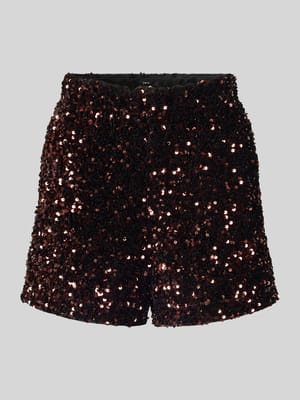 Regular fit korte broek met pailletten Shop The Look MANNEQUINE
