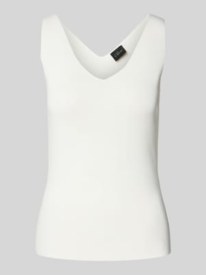 Slim fit top in een fijne viscosemix Shop The Look MANNEQUINE