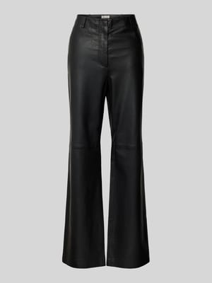 Straight Fit Lederhose aus superweichem Lammnappa Shop The Look MANNEQUINE