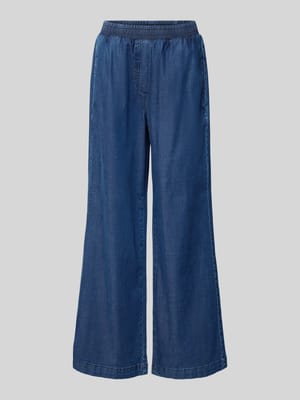 Wide leg stoffen broek in jeanslook Shop The Look MANNEQUINE
