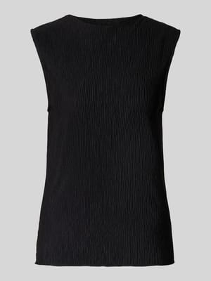 Slim Fit Top mit Crêpe-Verarbeitung Modell 'FLORA' Shop The Look MANNEQUINE