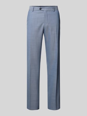 Spodnie garniturowe o kroju slim fit z mieszanki wełny model 'THEO' Shop The Look MANNEQUINE