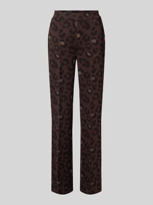 Spodnie sportowe ze wzorem na całej powierzchni i elastycznym pasem Shop The Look MANNEQUINE