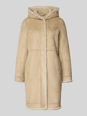 Lange keerbare jas met capuchon en steekzakken Shop The Look MANNEQUINE