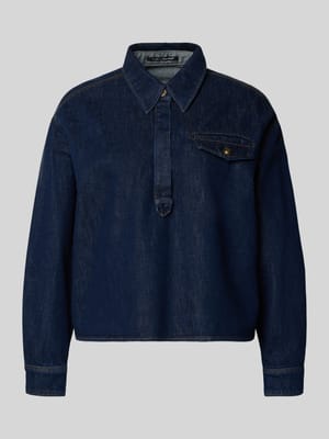 Regular Fit Jeansbluse mit Brusttasche Shop The Look MANNEQUINE