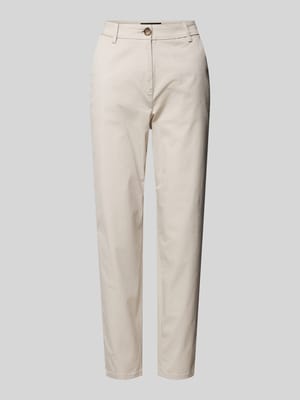 Tapered Leg Chino mit Knopf in Hornoptik Modell 'CHRISTY' Shop The Look MANNEQUINE