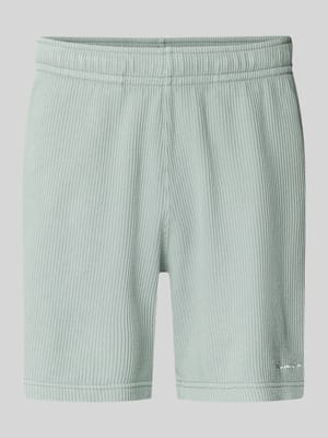 Shorts mit Strukturmuster und elastischem Bund Shop The Look MANNEQUINE