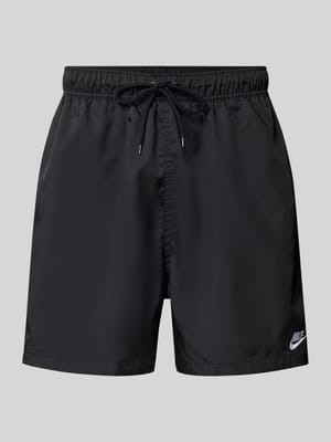 Shorts mit Label-Stitching und elastischem Bund Shop The Look MANNEQUINE