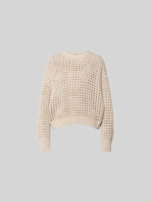 Sweter o kroju relaxed fit z ażurowym wzorem Shop The Look MANNEQUINE