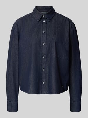 Oversized jeansblouse van puur katoen, model 'OBBIA' Shop The Look MANNEQUINE