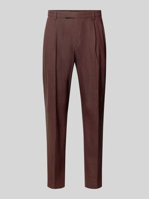 Hose aus Leinen-Mix mit Bügelfalte Modell 'Servo' Shop The Look MANNEQUINE