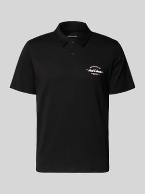 Poloshirt mit Label-Print Modell 'BRANDON' Shop The Look MANNEQUINE