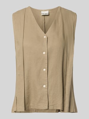 Weste aus Leinen-Viskose-Mix Modell 'LINNO' Shop The Look MANNEQUINE