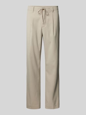 Regular Tapered Fit Bundfaltenhose mit Tunnelzug Modell 'LEROY' Shop The Look MANNEQUINE