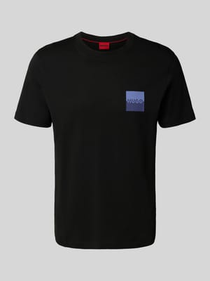 T-shirt met labelprint en ronde hals, model 'Dapusi' Shop The Look MANNEQUINE