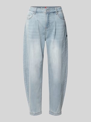 Jeansy o kroju barrel fit w efekcie znoszenia model 'Ballon' Shop The Look MANNEQUINE