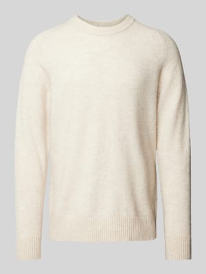 Gebreide pullover met ronde hals, model 'RAI' Shop The Look MANNEQUINE