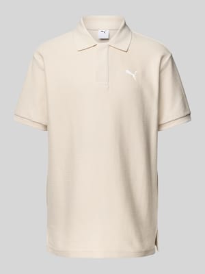 Relaxed Fit Poloshirt mit Label-Stitching Shop The Look MANNEQUINE