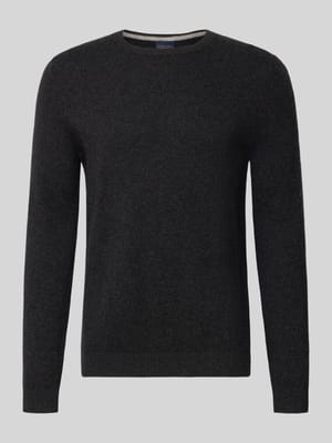 Kaschmirpullover mit gerippten Abschlüssen Shop The Look MANNEQUINE