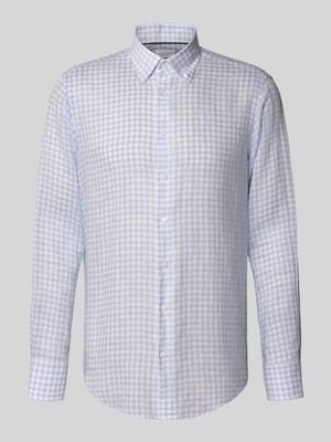 Regular Fit Leinenhemd mit Button-Down-Kragen Shop The Look MANNEQUINE