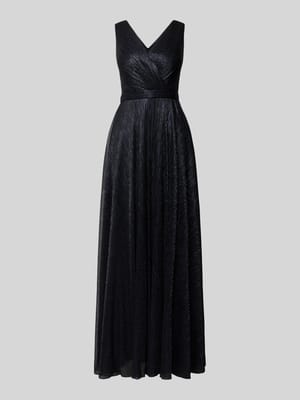 Połyskująca suknia wieczorowa z dekoltem w serek Shop The Look MANNEQUINE