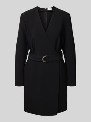 Wickelkleid mit Gürtel und V-Ausschnitt Shop The Look MANNEQUINE