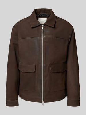 Leren jack met tweewegsritssluiting, model 'LEWIS' Shop The Look MANNEQUINE