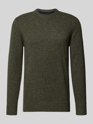 Pullover aus Woll-Seide-Mix mit Rundhalsausschnitt Modell 'TISBURY' Shop The Look MANNEQUINE