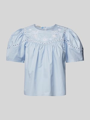 Regular fit blouse met broderie anglaise Shop The Look MANNEQUINE