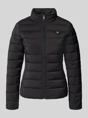 Steppjacke mit Stehkragen und Label-Detail Shop The Look MANNEQUINE