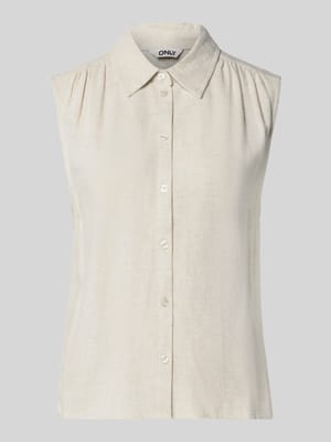 Regular Fit Leinenbluse ohne Ärmel Modell 'SIESTA' Shop The Look MANNEQUINE