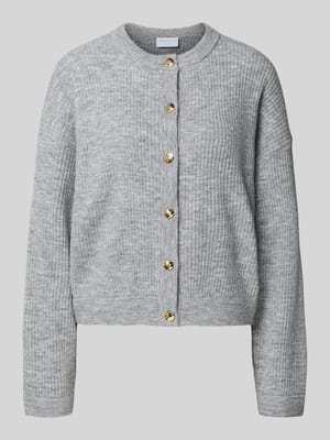 Regular Fit Jacke in Strick-Optik mit Rundhalsausschnitt Shop The Look MANNEQUINE