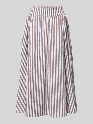 Midirock im Allover-Look mit elastischem Bund Shop The Look MANNEQUINE