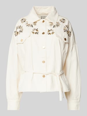 Jacke mit Perlen und Pailletten Shop The Look MANNEQUINE