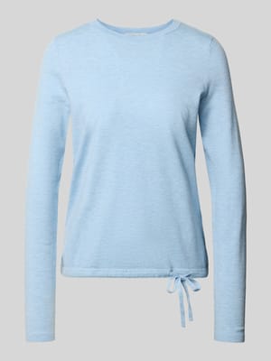 Sweter z dzianiny w efekcie prążkowania z okrągłym dekoltem Shop The Look MANNEQUINE